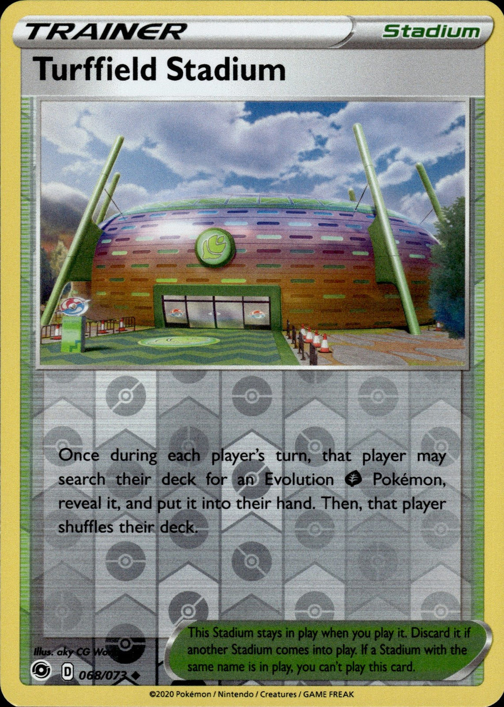 Turffield Stadium Reverse Holo Uncommon Champion's Path 68/73 NM