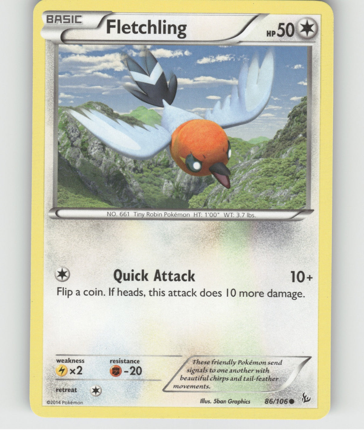 Fletchling Common XY - Flashfire 86/106 NM