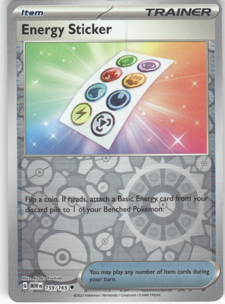 Energy Sticker Reverse Holo Uncommon SV: Scarlet & Violet 151 159/165 NM
