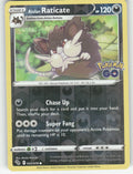 Alolan Raticate Reverse Holo Common Pokemon GO 042/078 NM