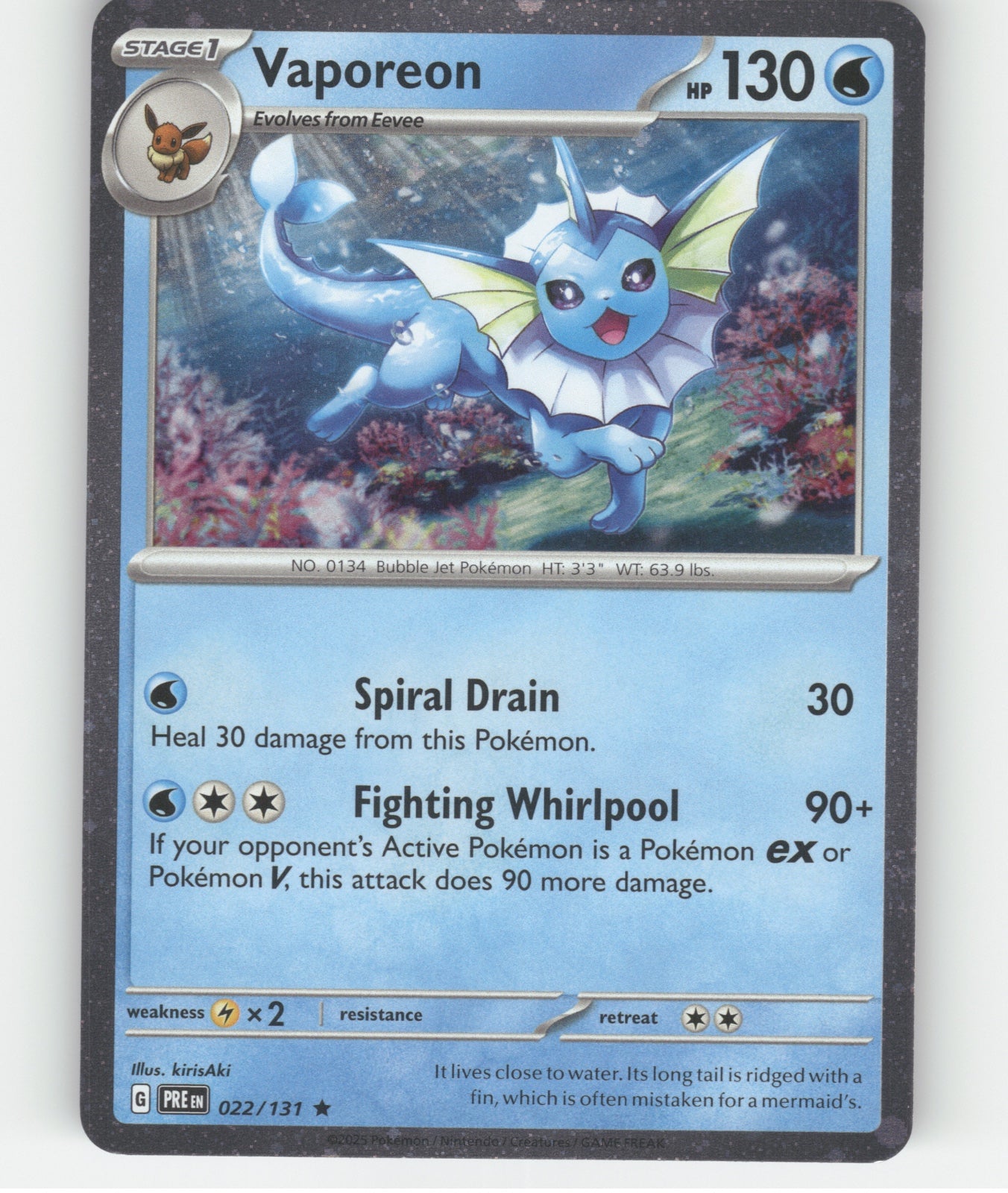 Vaporeon (Cosmos Holo) Holo Rare Miscellaneous Cards & Products 022/131 NM