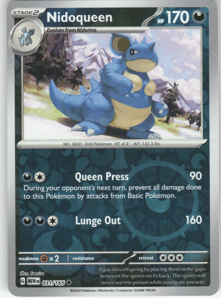 Nidoqueen Reverse Holo Uncommon SV: Scarlet & Violet 151 031/165 NM
