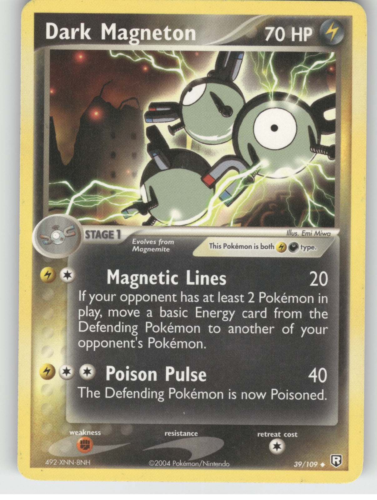 Dark Magneton Uncommon EX Team Rocket Returns 39/109 NM