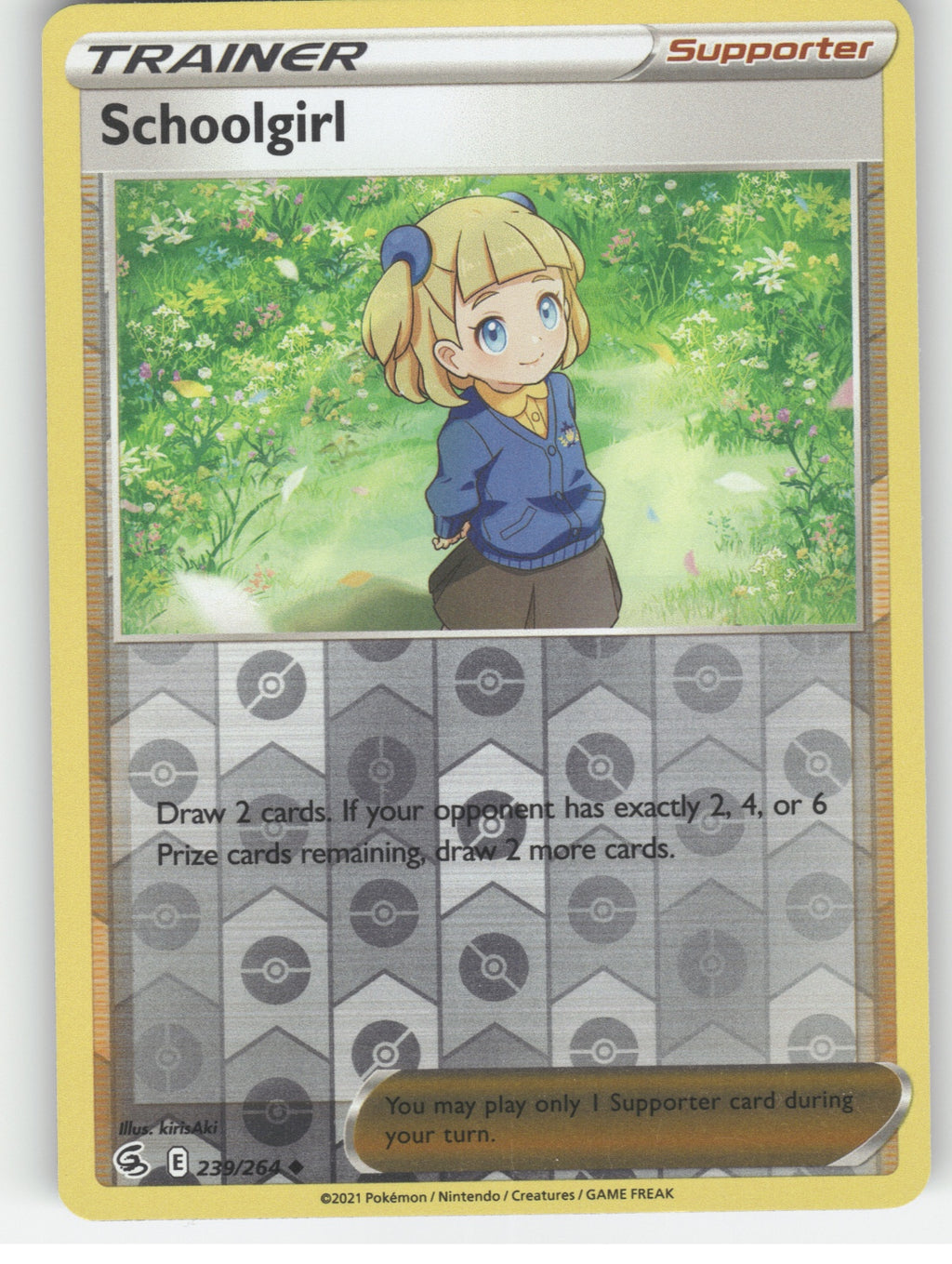 Schoolgirl Reverse Holo Uncommon SWSH08: Fusion Strike 239/264 NM