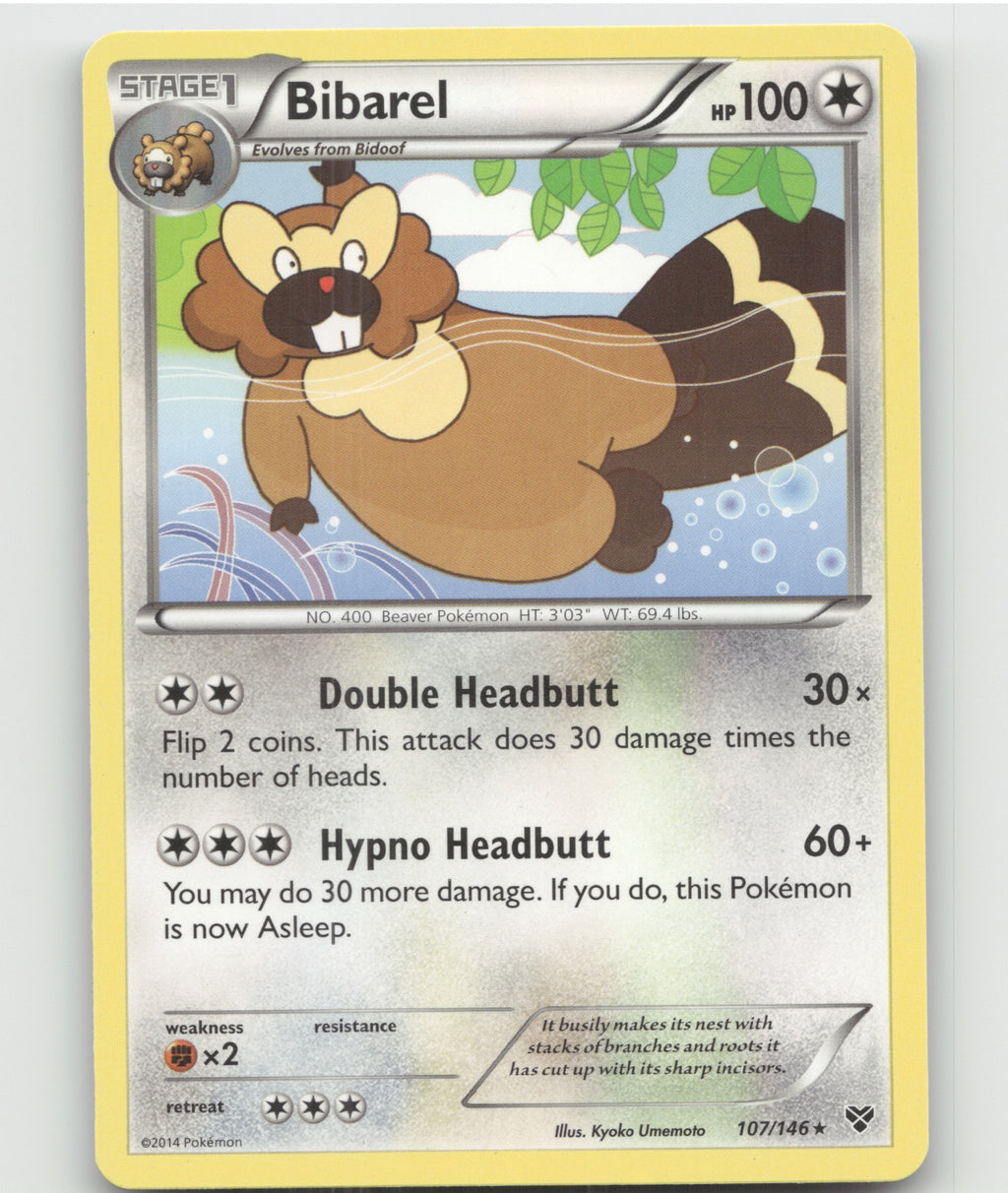 Bibarel Rare XY Base Set 107/146 LP