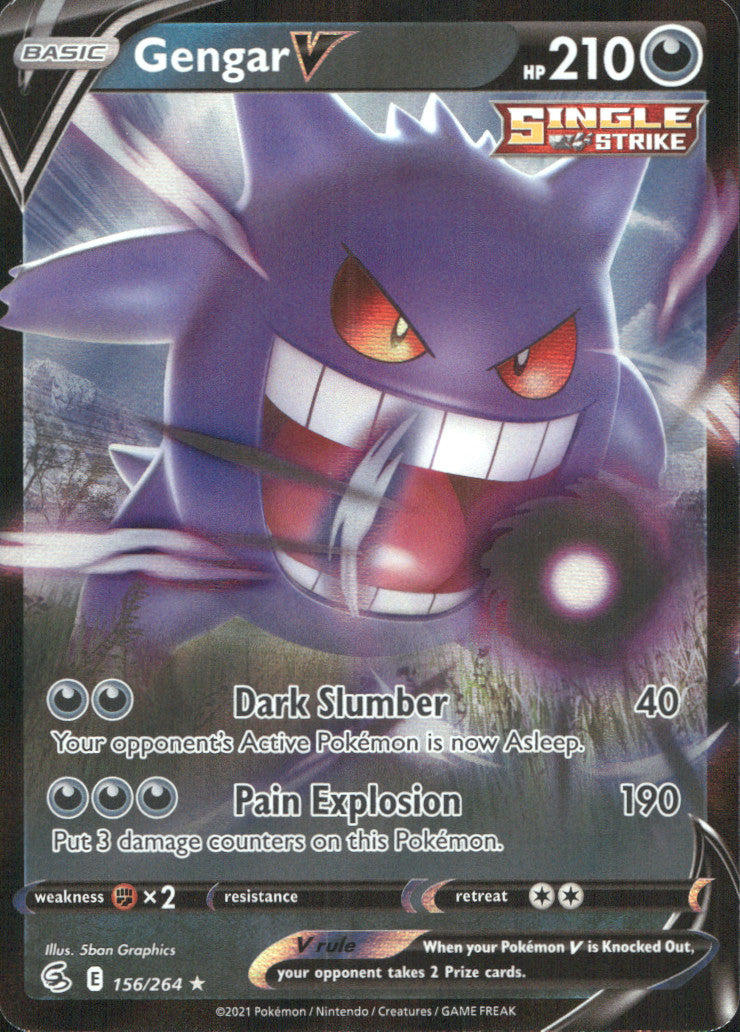 Gengar V Holo Ultra Rare SWSH08: Fusion Strike 156/264 NM