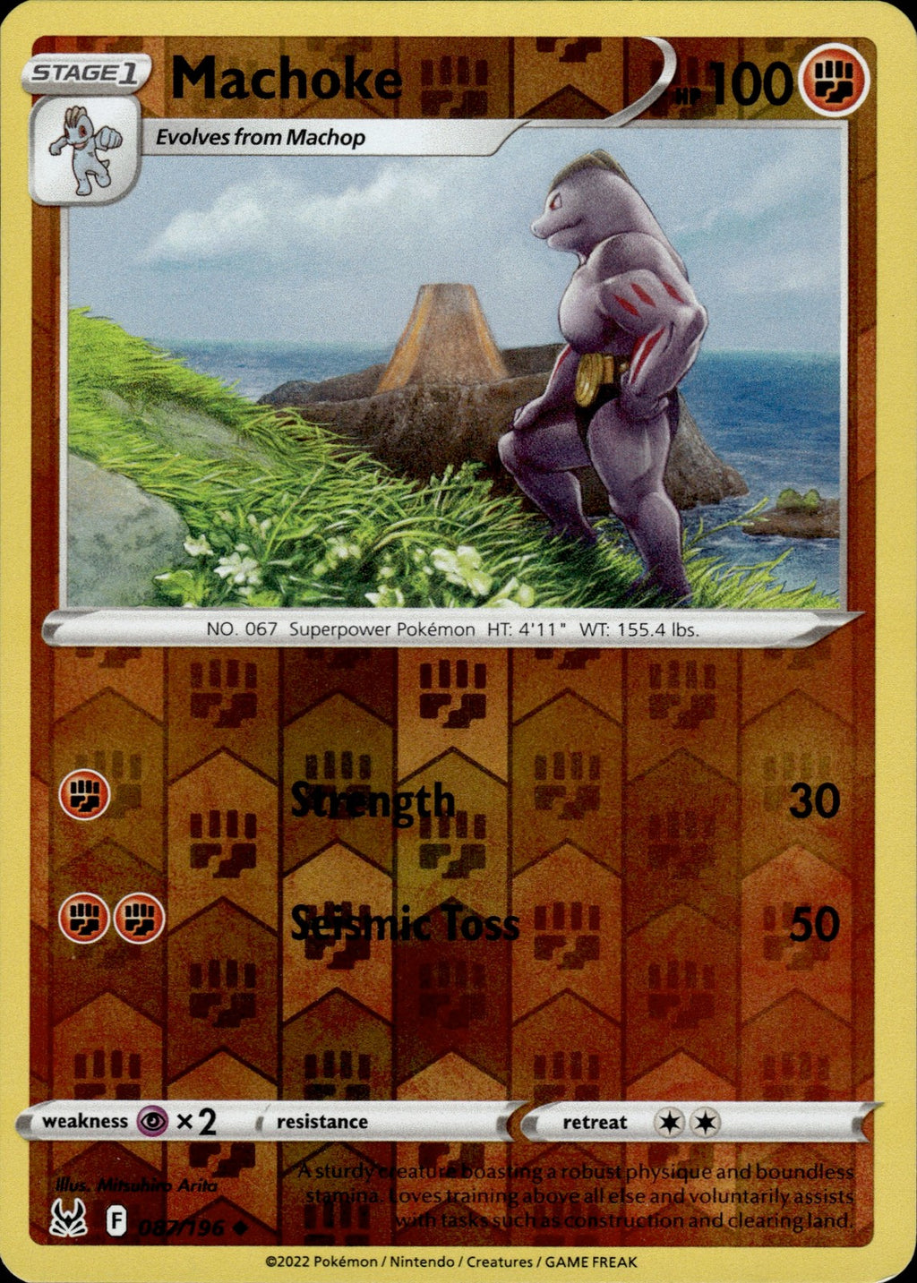 Machoke Reverse Holo Uncommon SWSH11: Lost Origin 087/196 NM