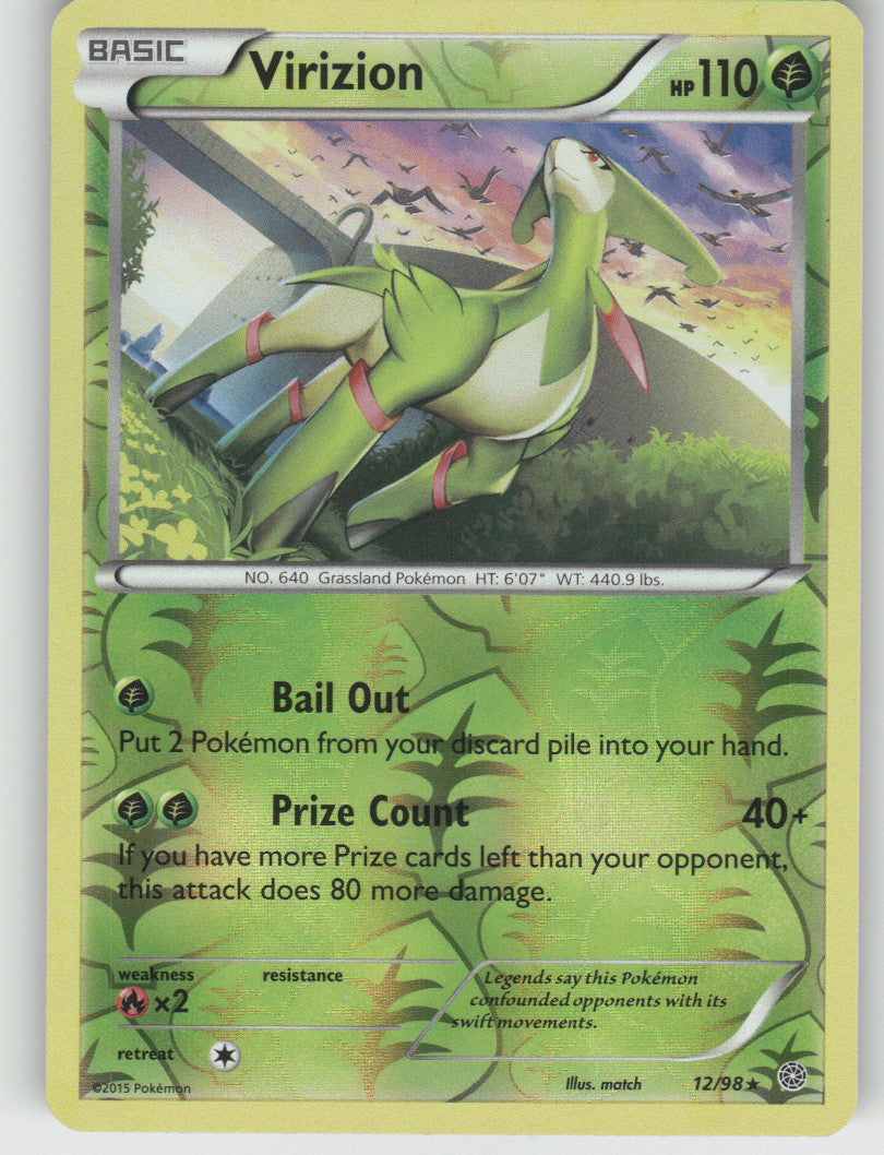 Virizion Reverse Holo Holo Rare XY - Ancient Origins 12/98 NM