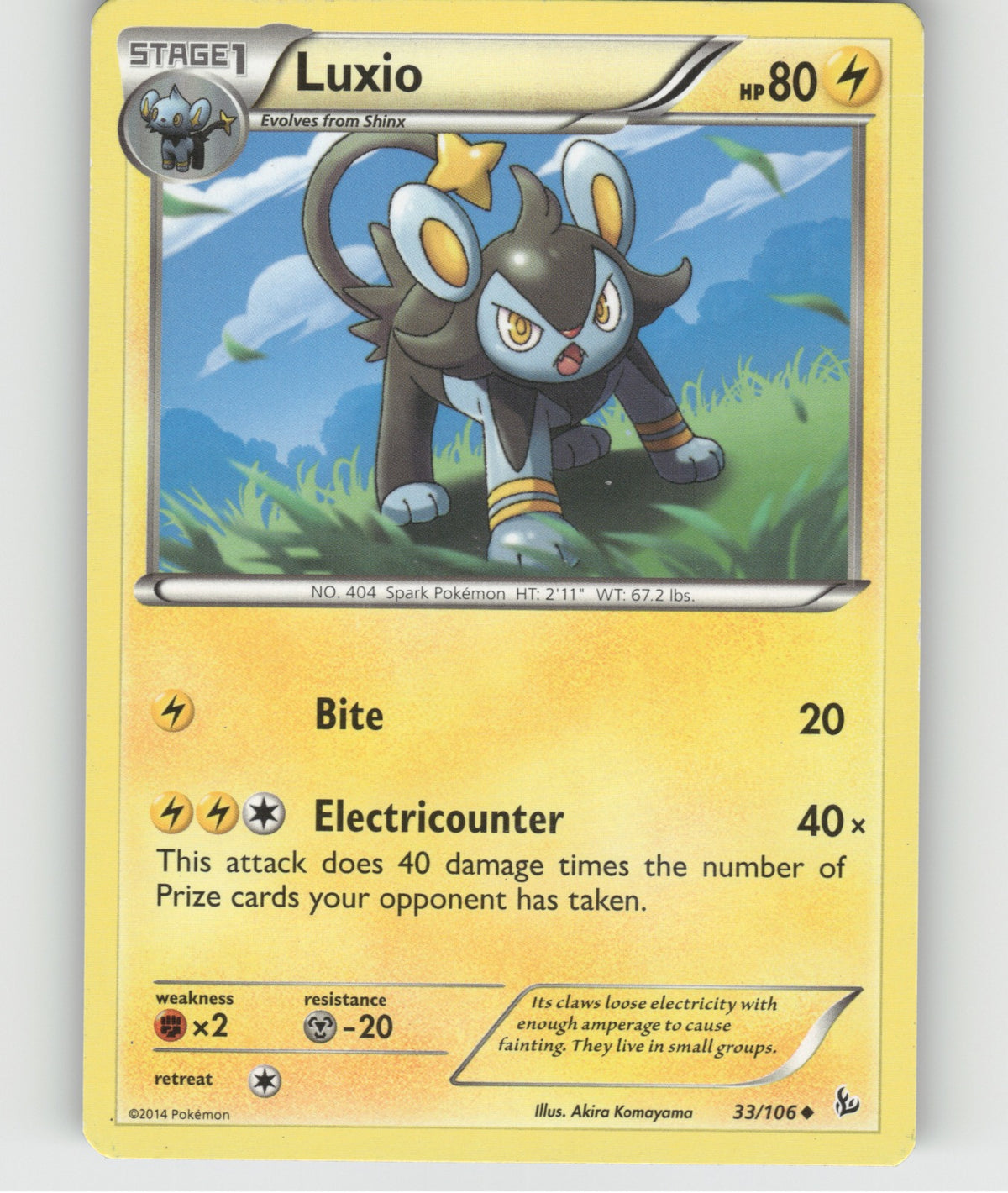 Luxio Uncommon XY - Flashfire 33/106 NM