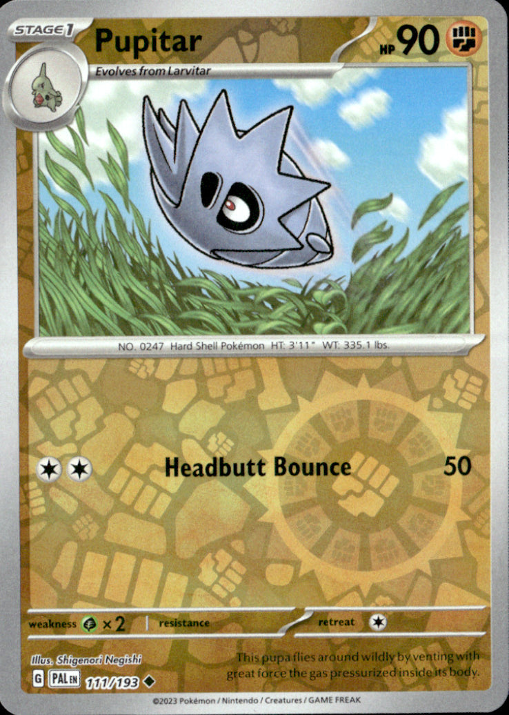 Pupitar Reverse Holo Uncommon SV02: Paldea Evolved 111/193 NM