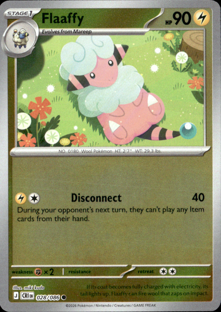 Flaaffy Reverse Holo Common ME04: Chaos Rising 028/086 NM