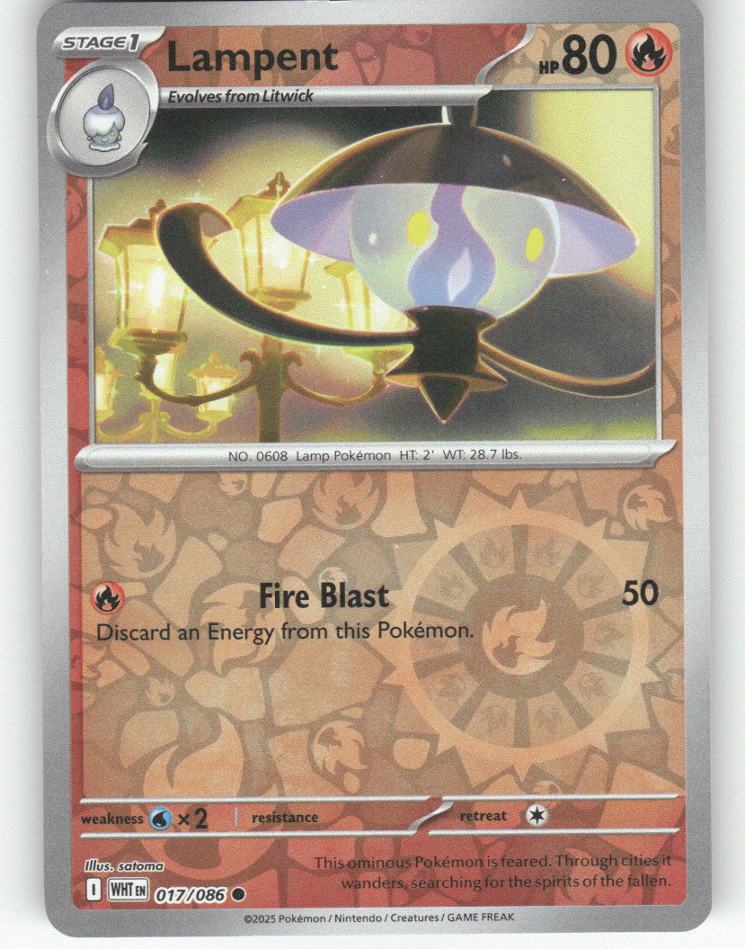 Lampent Reverse Holo Common SV: White Flare 017/086 NM