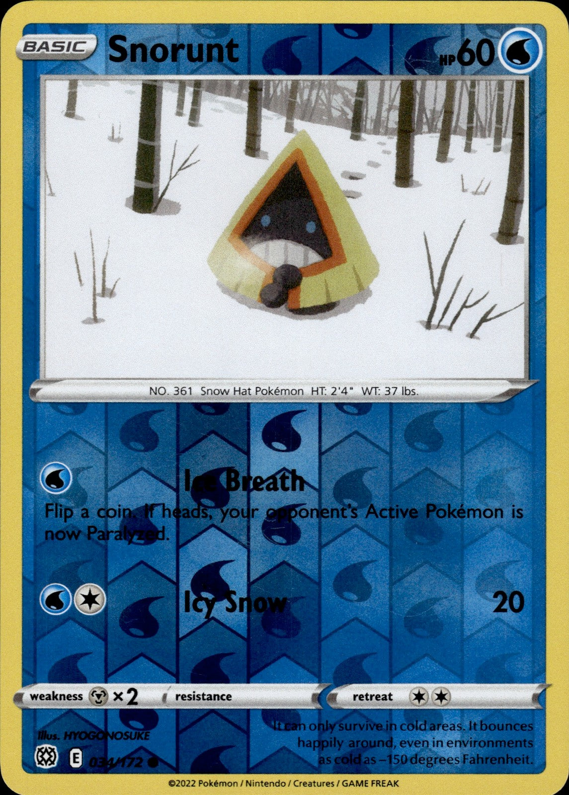 Snorunt Reverse Holo Common SWSH09: Brilliant Stars 034/172 NM