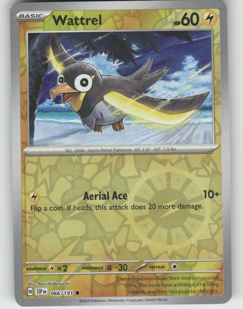 Wattrel Reverse Holo Common SV08: Surging Sparks 066/191 NM