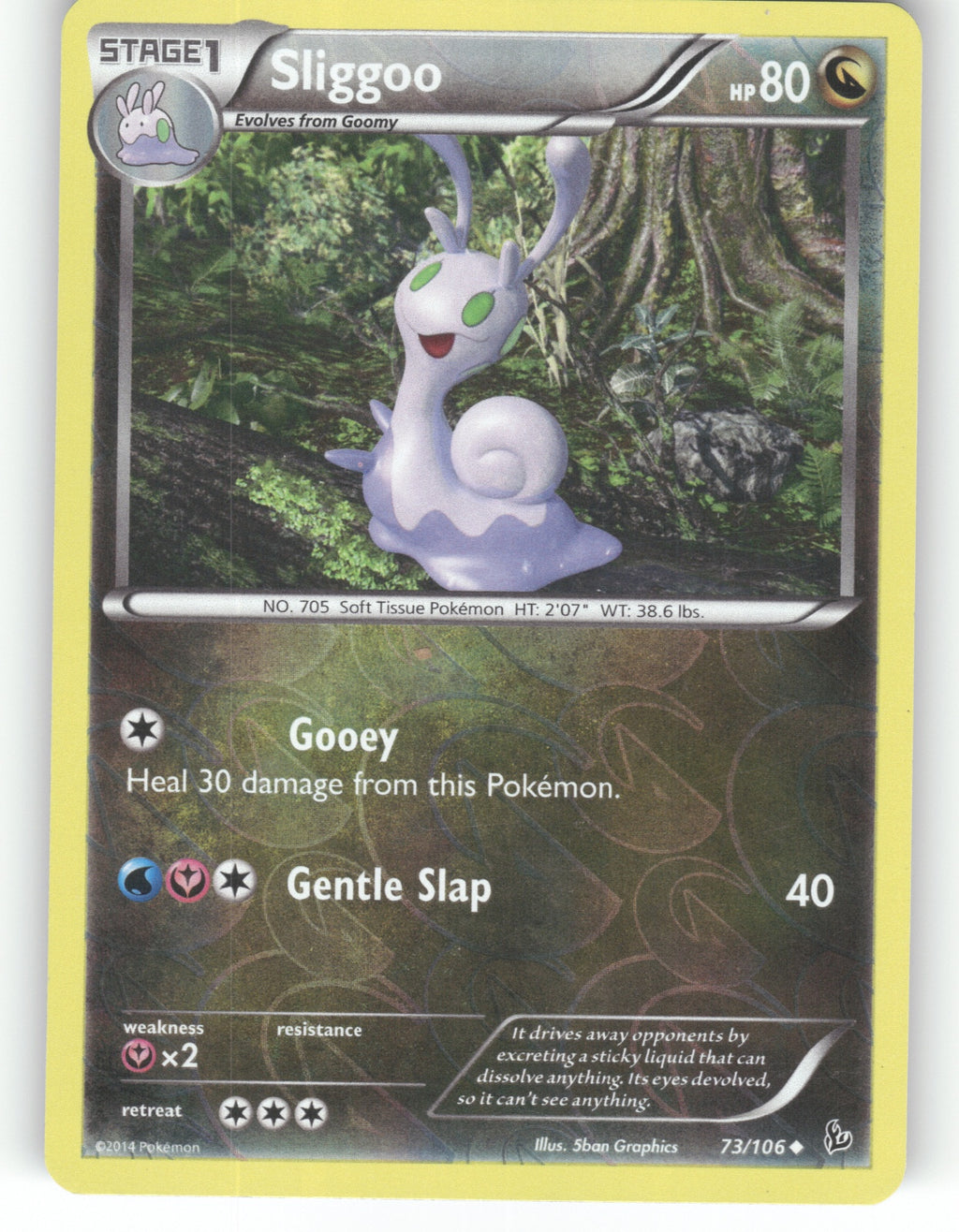 Sliggoo Reverse Holo Uncommon XY - Flashfire 73/106 NM