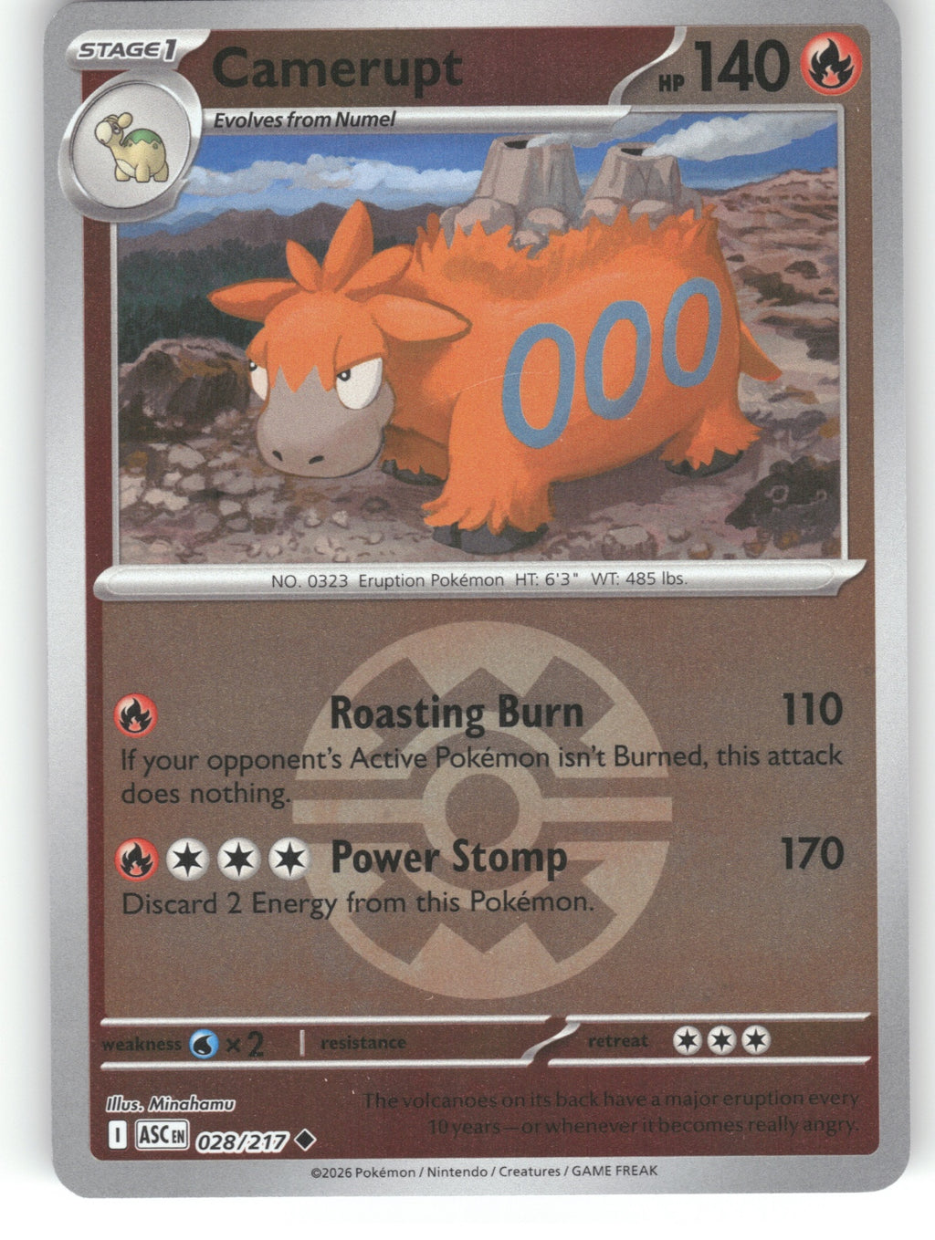 Camerupt (Quick Ball) Reverse Holo Uncommon ME: Ascended Heroes 028/217 NM