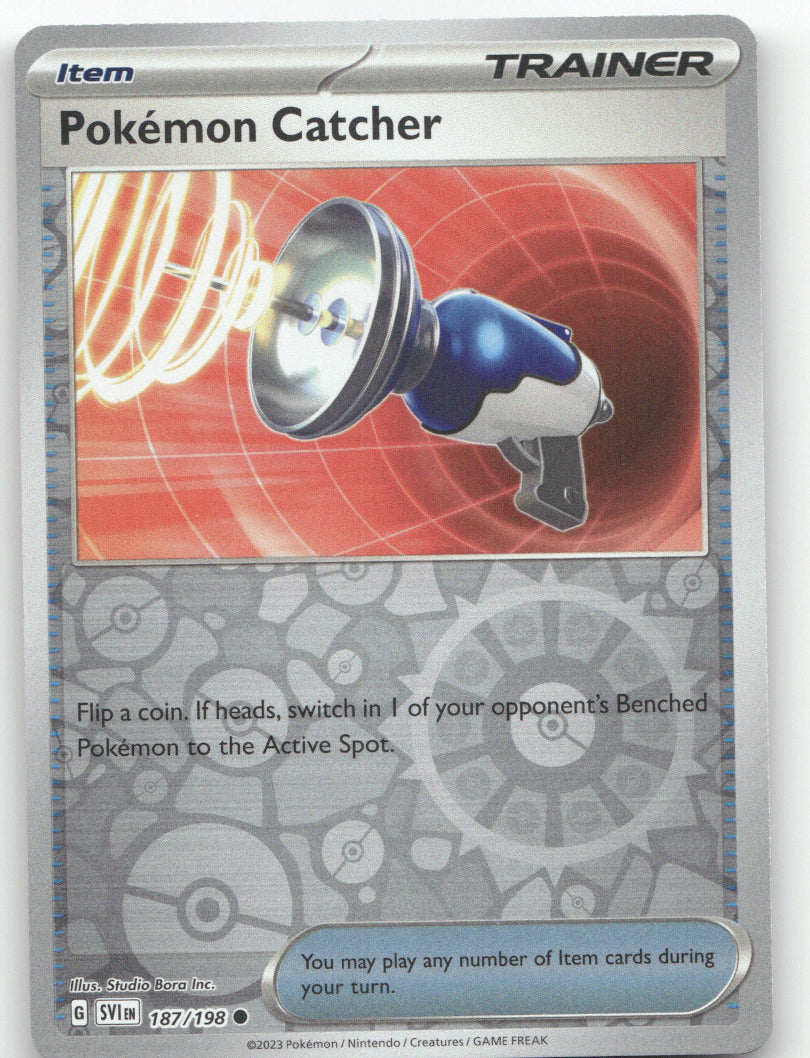 Pokemon Catcher Reverse Holo Common SV01: Scarlet & Violet Base Set 187/198 NM