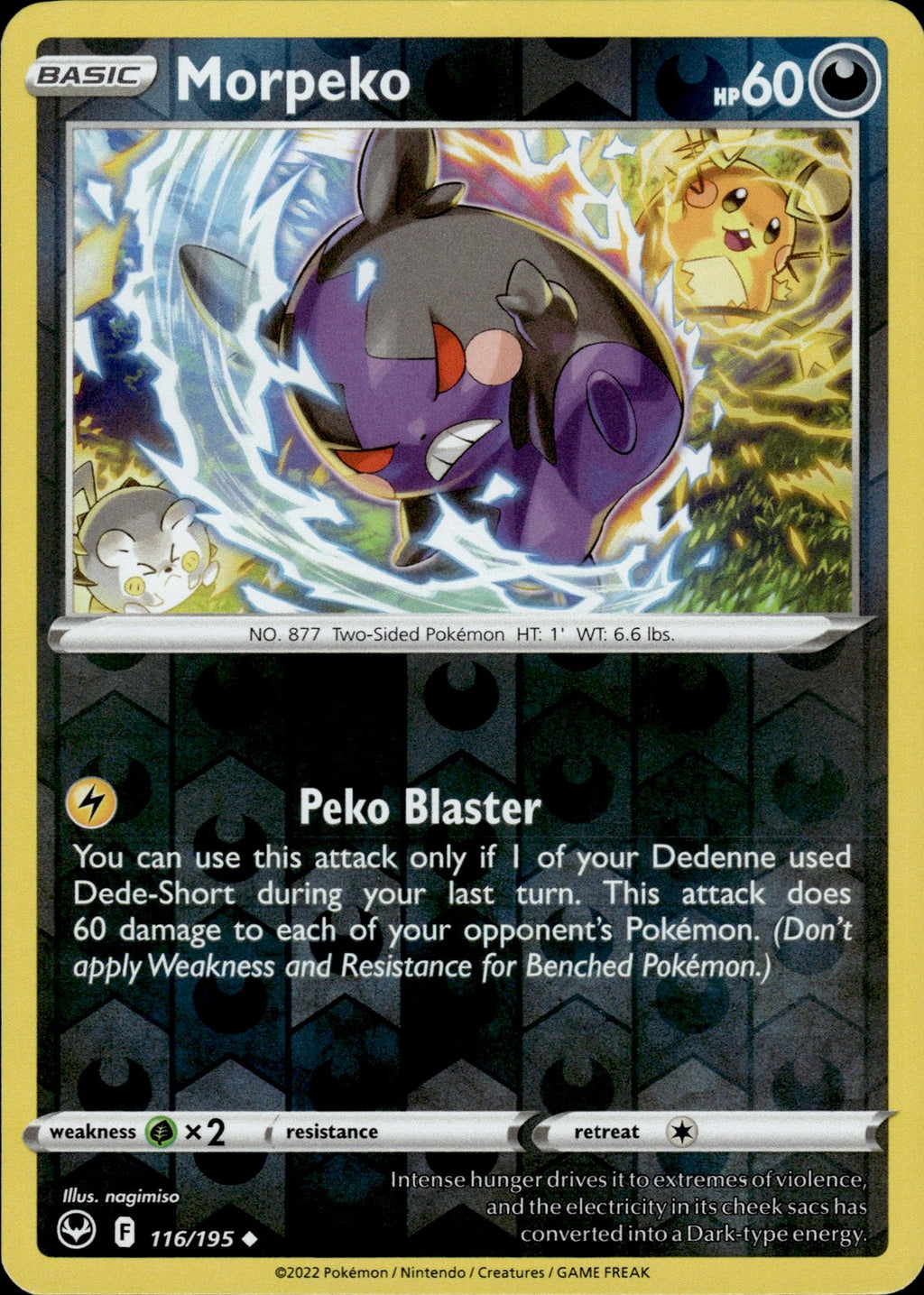 Morpeko Reverse Holo Uncommon SWSH12: Silver Tempest 116/195 NM