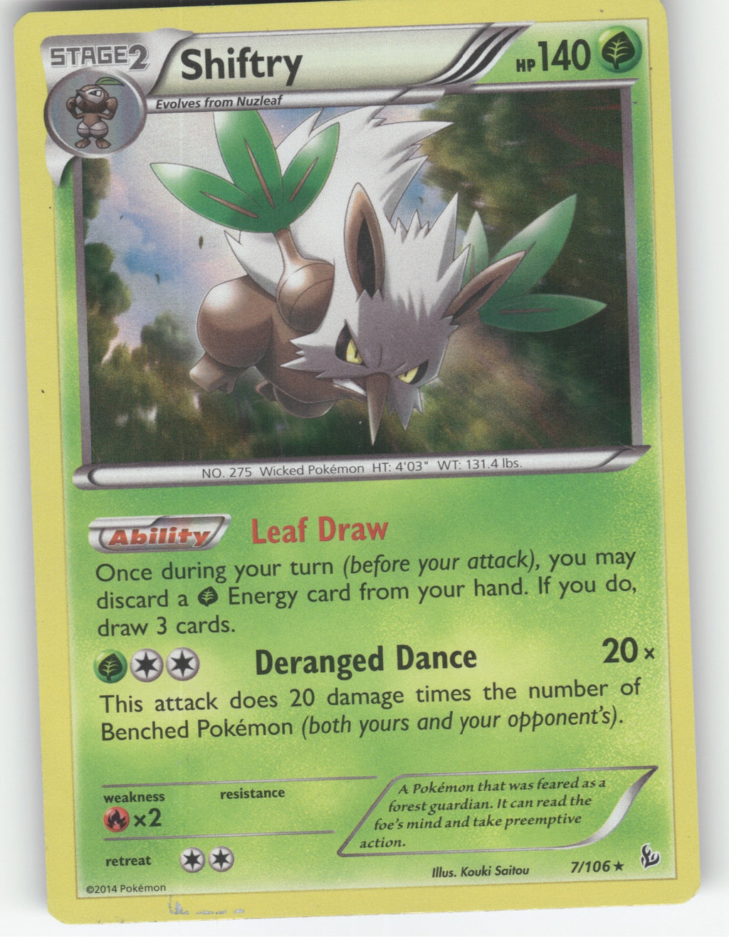 Shiftry Holo Rare XY - Flashfire 7/106 NM