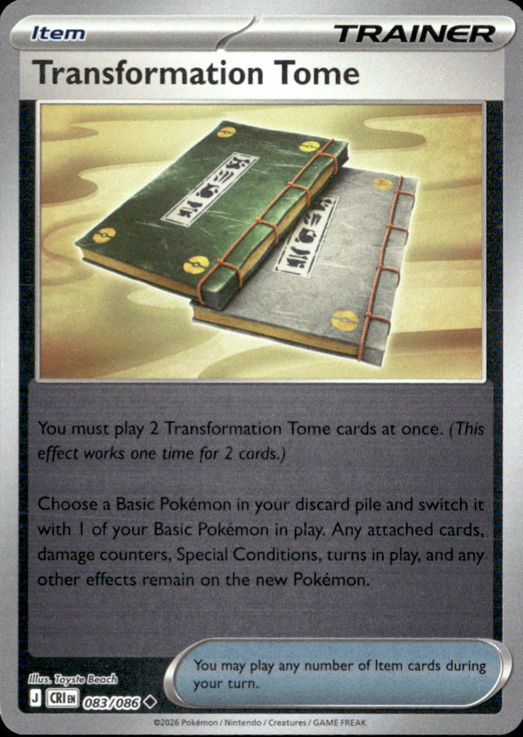 Transformation Tome Reverse Holo Uncommon ME04: Chaos Rising 083/086 NM