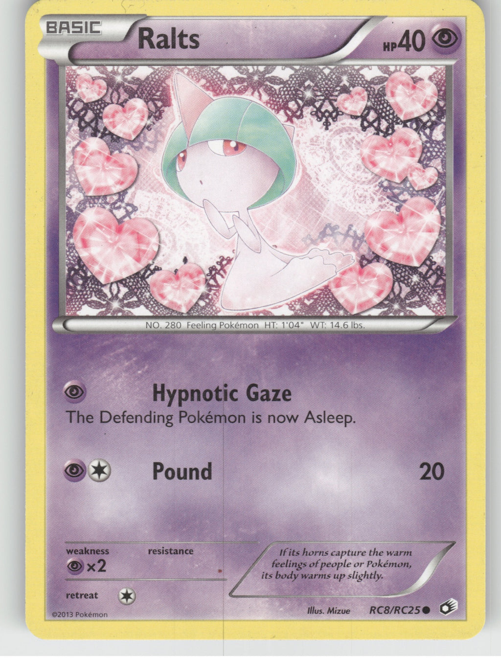 Ralts Holo Common Legendary Treasures: Radiant Collection RC8/RC25 NM