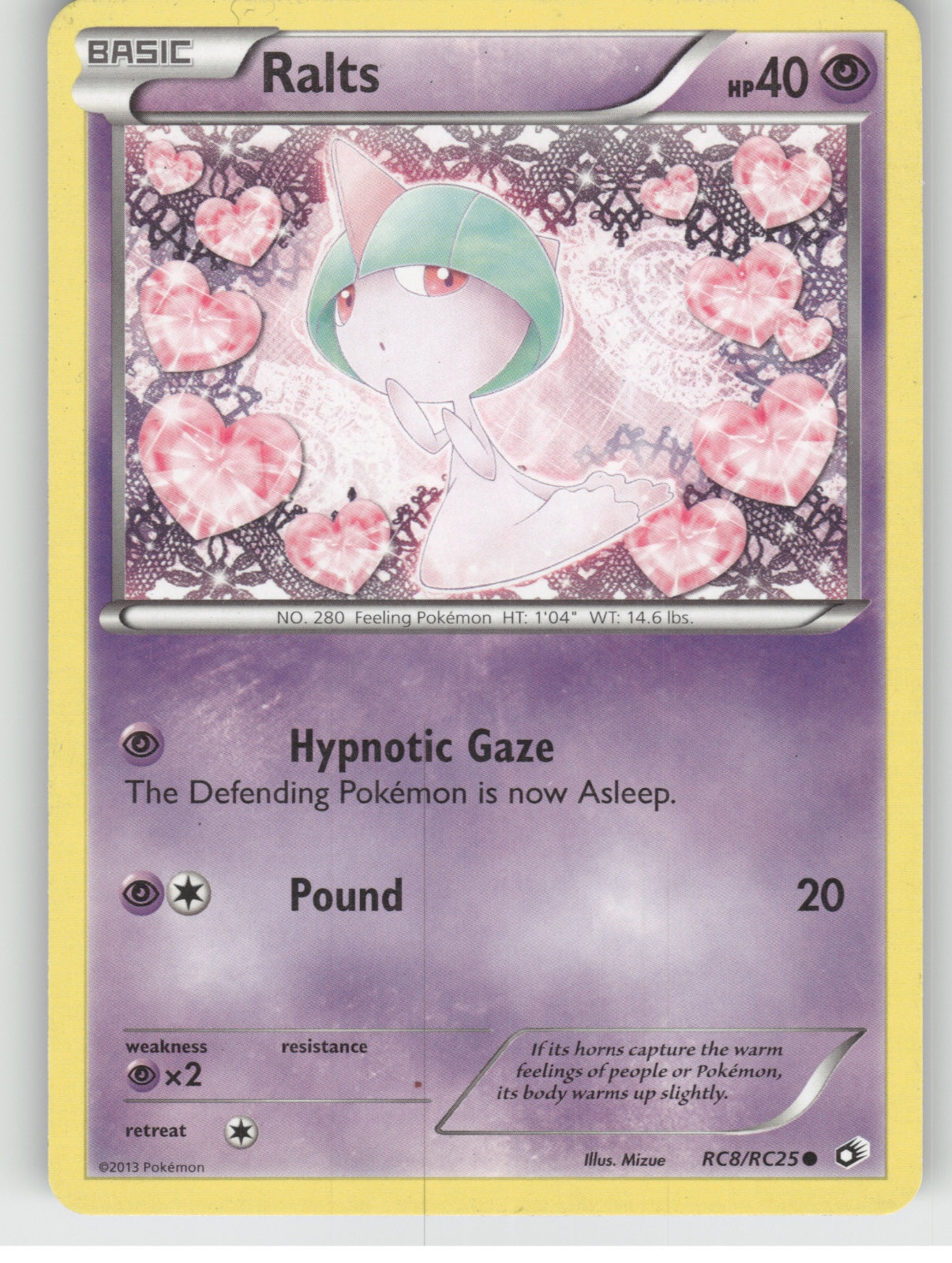Ralts Holo Common Legendary Treasures: Radiant Collection RC8/RC25 NM