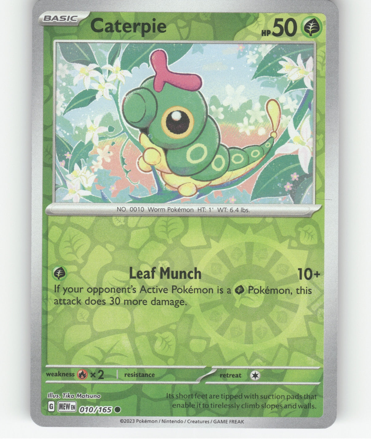 Caterpie Reverse Holo Common SV: Scarlet & Violet 151 010/165 NM