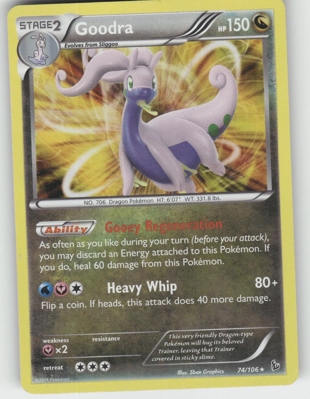 Goodra Holo Rare XY - Flashfire 74/106 NM
