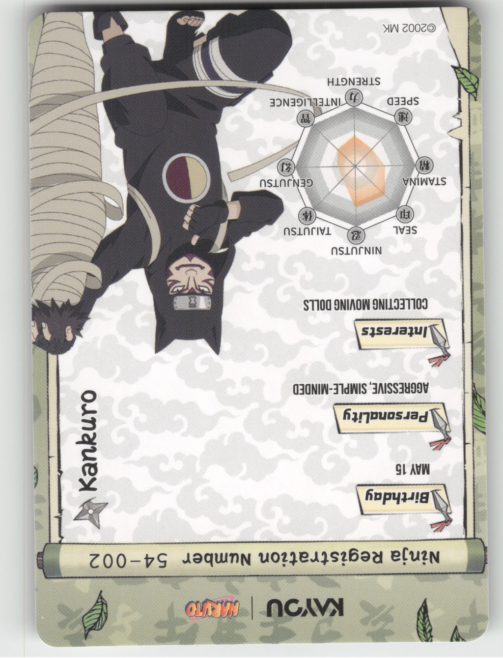 Kankuro Base SR Earth Scroll Series 1 003L2 NM back