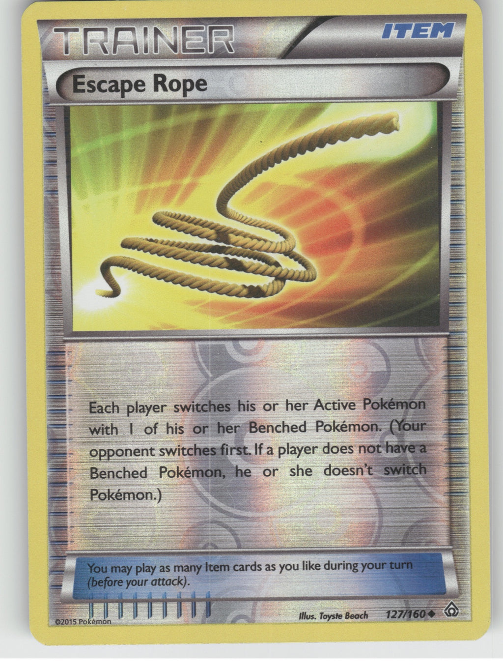Escape Rope Reverse Holo Uncommon XY - Primal Clash 127/160 NM
