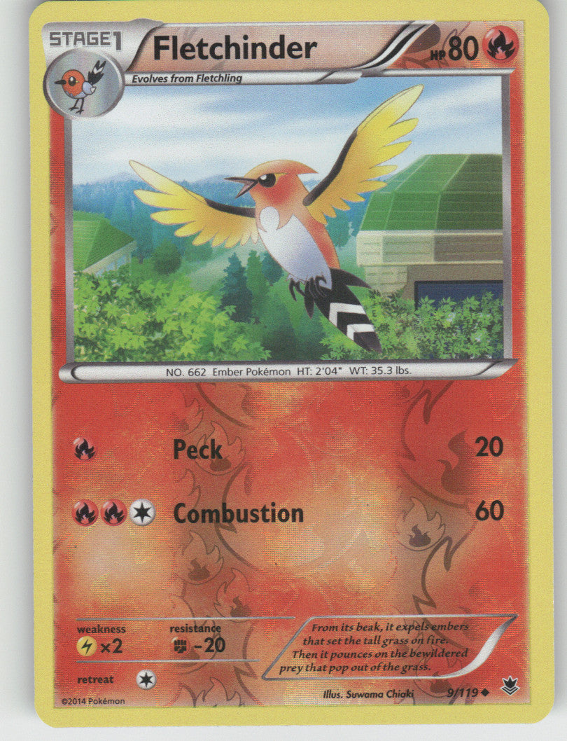 Fletchinder Reverse Holo Uncommon XY - Phantom Forces 9/119 NM