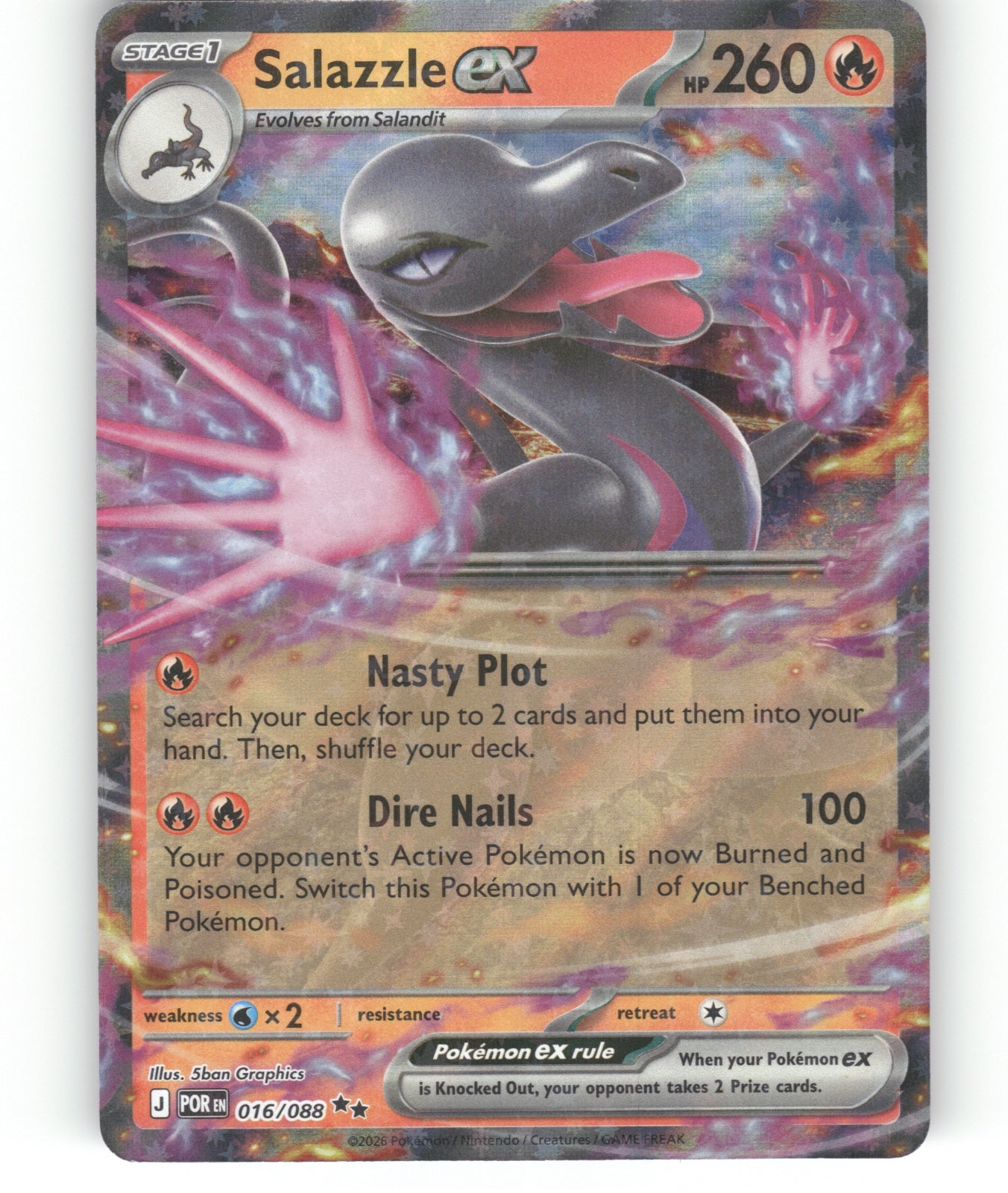 Salazzle ex Holo Double Rare ME03: Perfect Order 016/088 NM