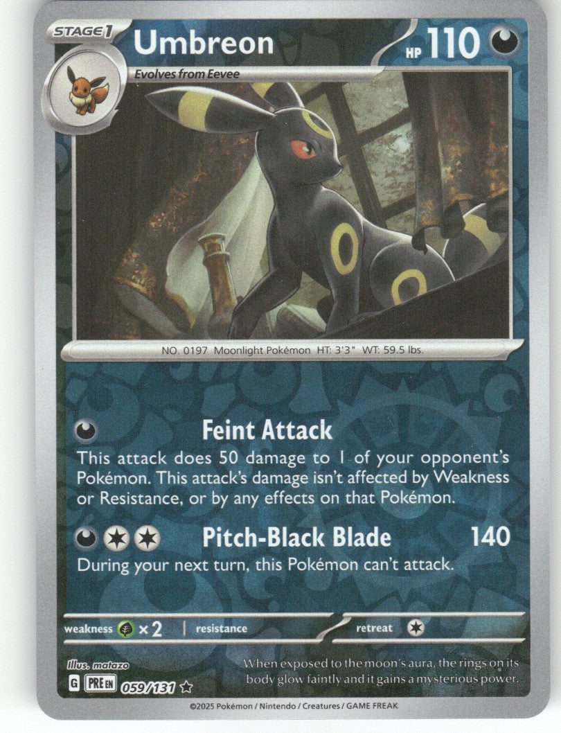 Umbreon Reverse Holo Rare SV: Prismatic Evolutions 059/131 NM