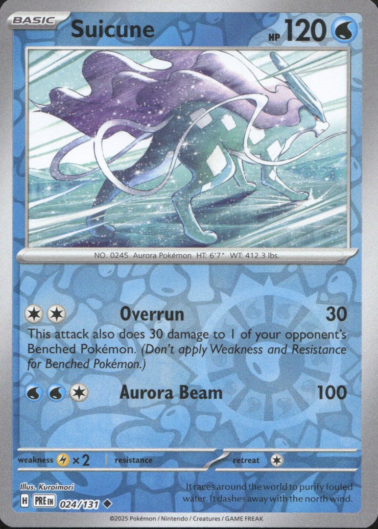 Suicune Reverse Holo Uncommon SV: Prismatic Evolutions 024/131 NM