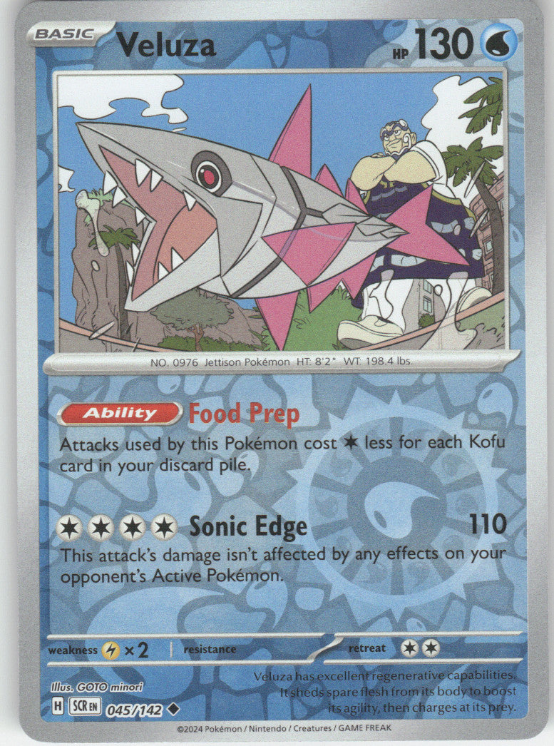 Veluza Reverse Holo Uncommon SV07: Stellar Crown 045/142 NM