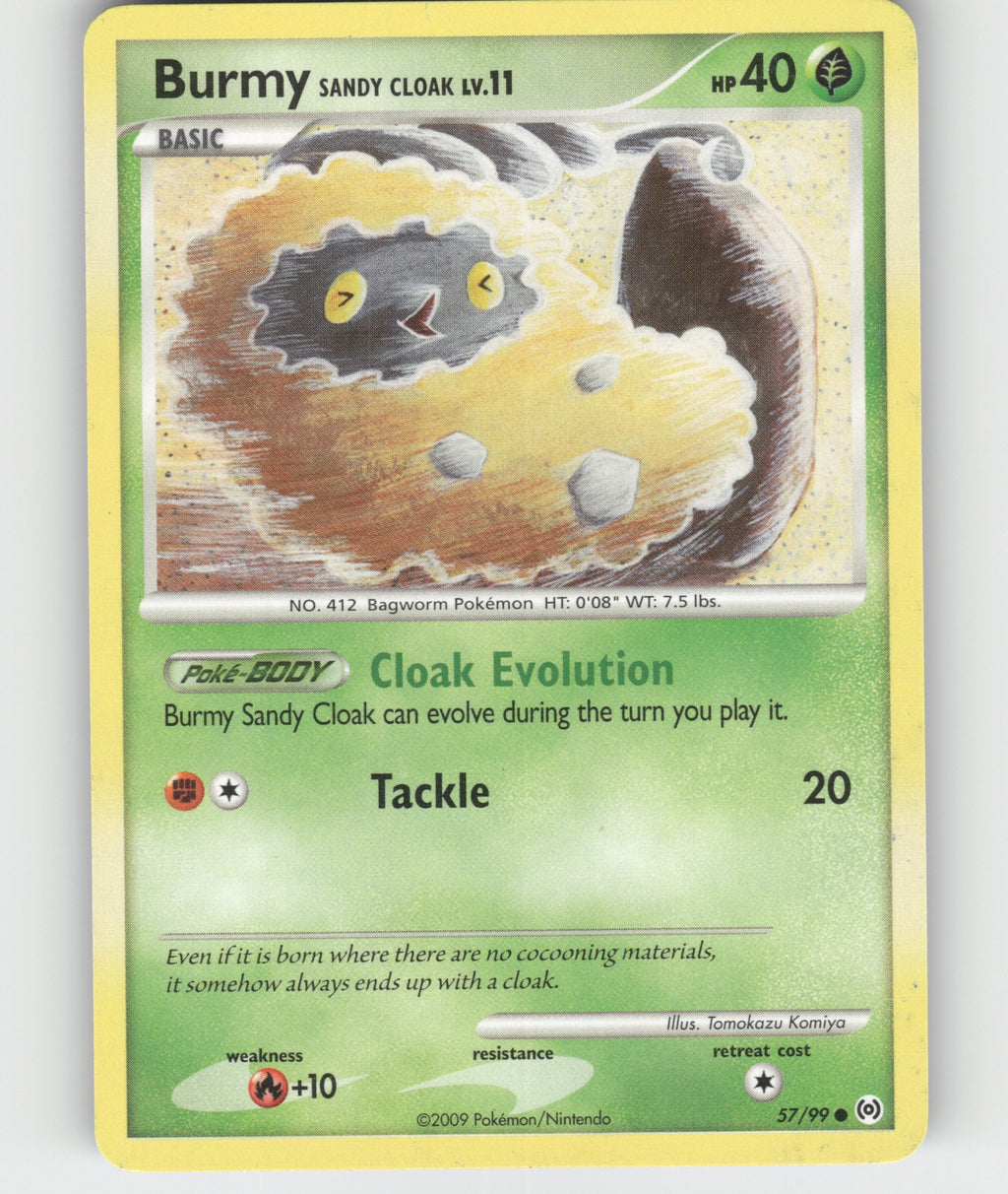 Burmy Sandy Cloak Common POP Series 7 012/017 NM