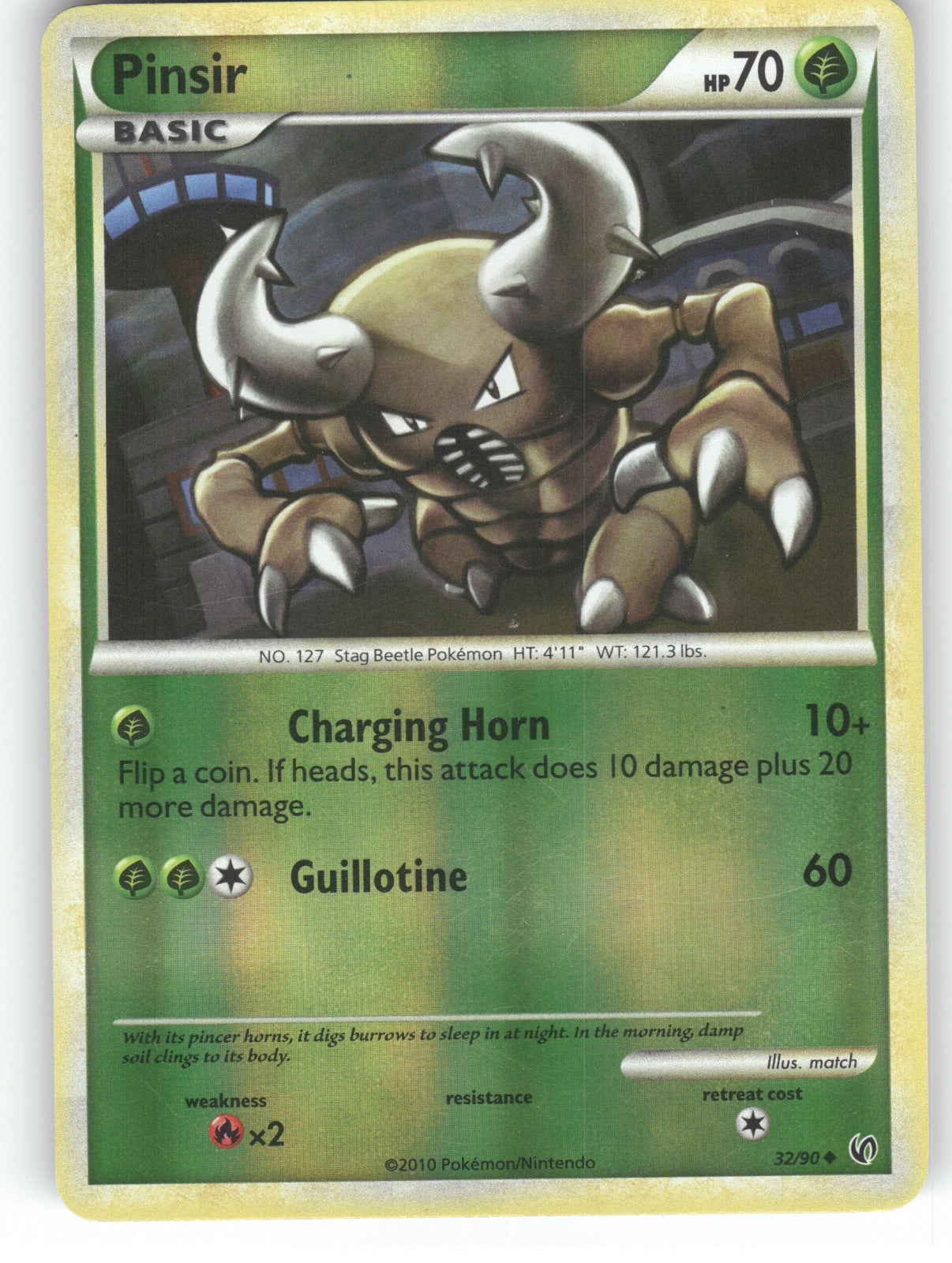 Pinsir Reverse Holo Uncommon Undaunted 32/90 NM