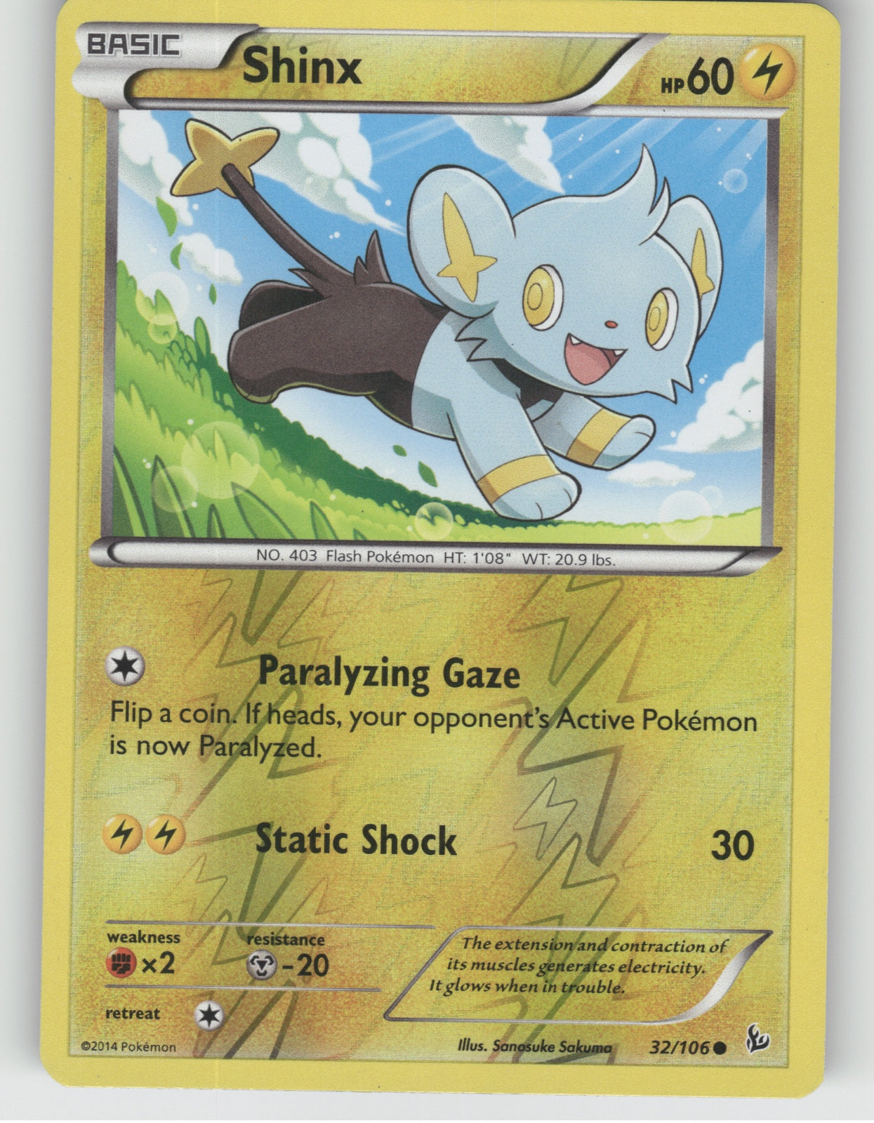 Shinx Reverse Holo Common XY - Flashfire 32/106 NM