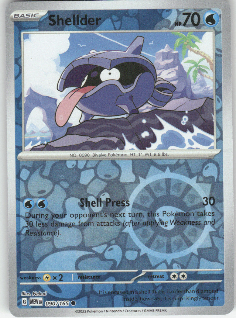 Shellder Reverse Holo Common SV: Scarlet & Violet 151 090/165 NM