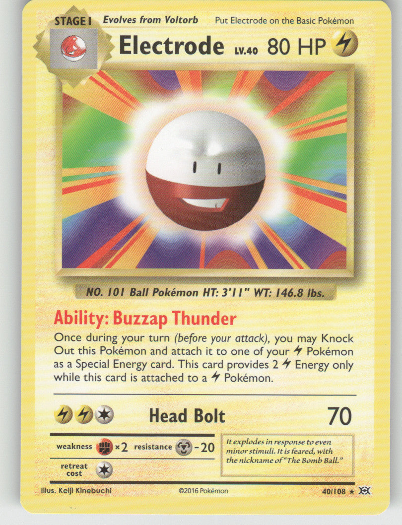 Electrode Rare XY - Evolutions 40/108 NM