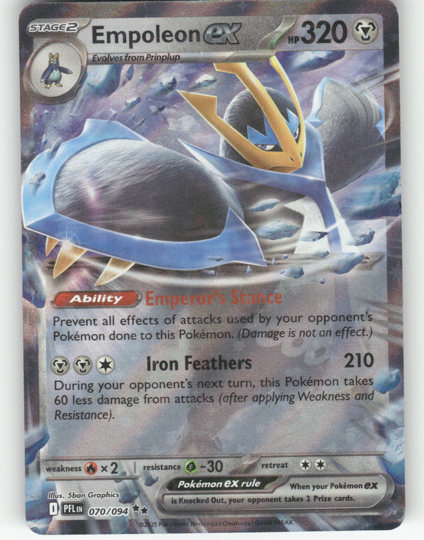Empoleon ex Holo Double Rare ME02: Phantasmal Flames 070/094 NM