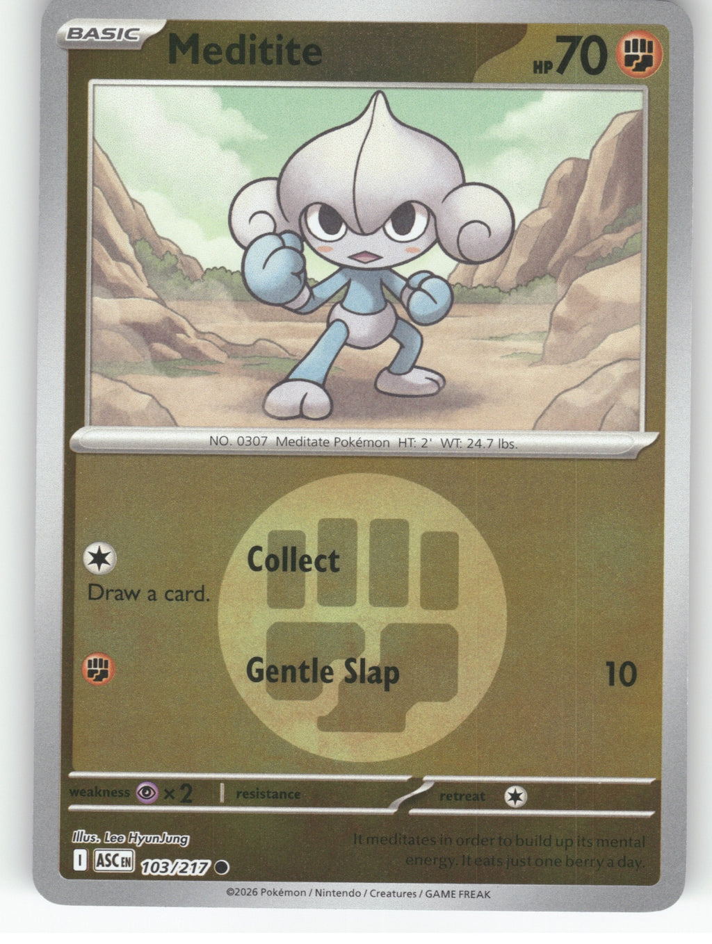Meditite (Energy Symbol Pattern) Reverse Holo Common ME: Ascended Heroes 103/217 NM