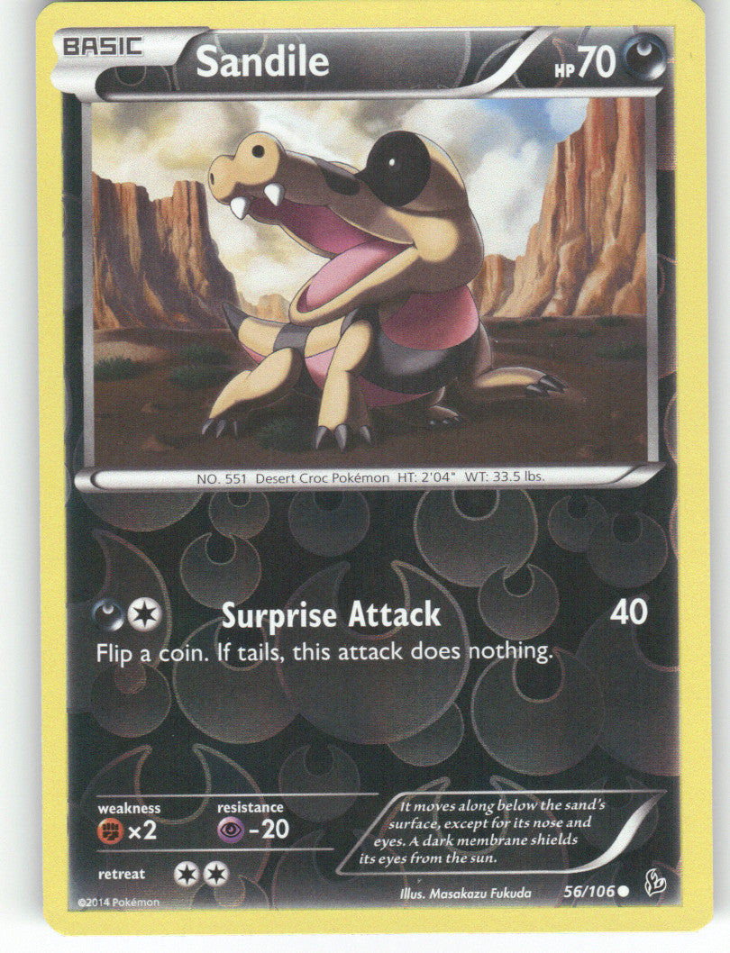 Sandile Reverse Holo Common XY - Flashfire 56/106 NM