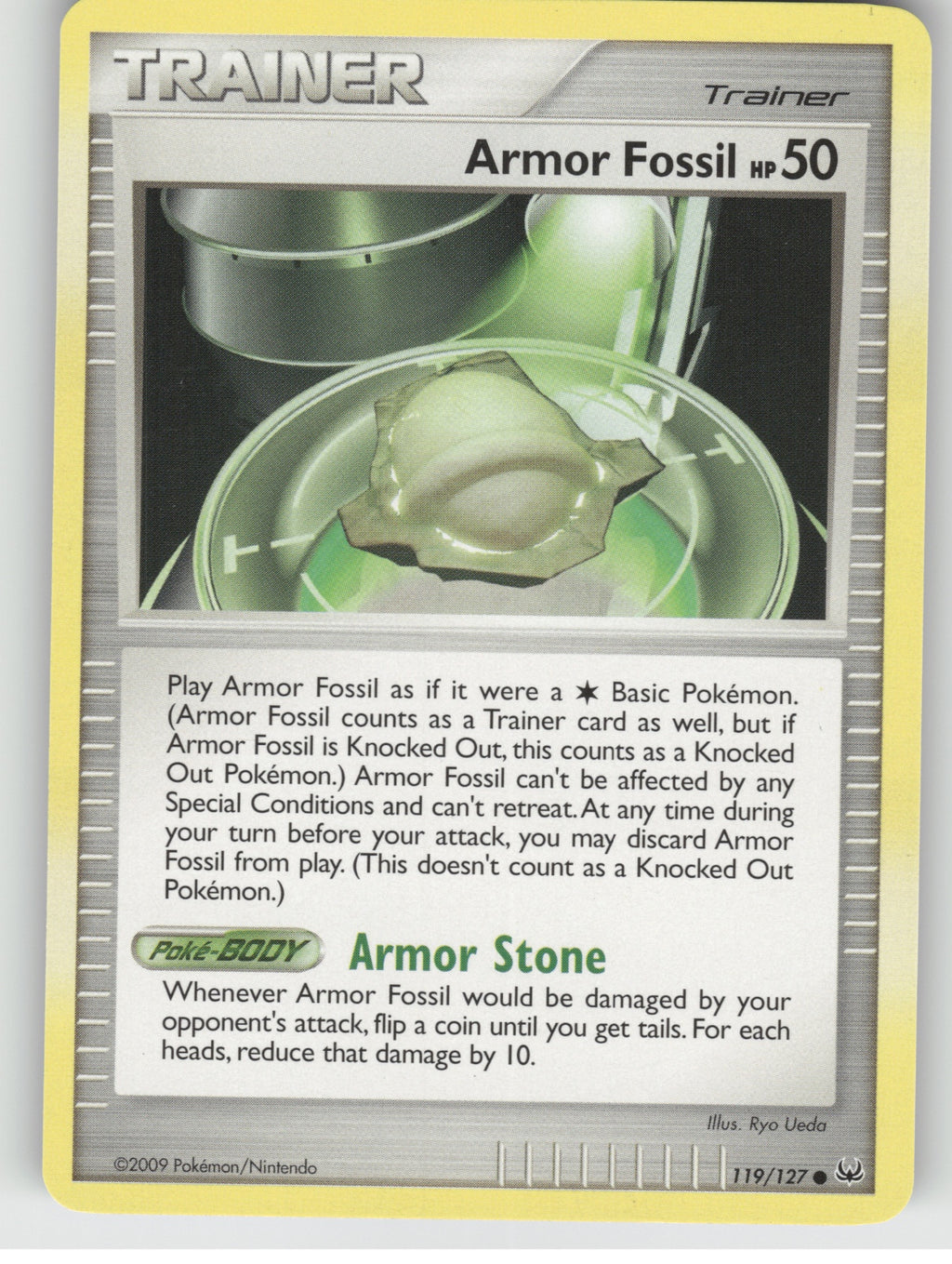 Armor Fossil Common Platinum 119/127 NM