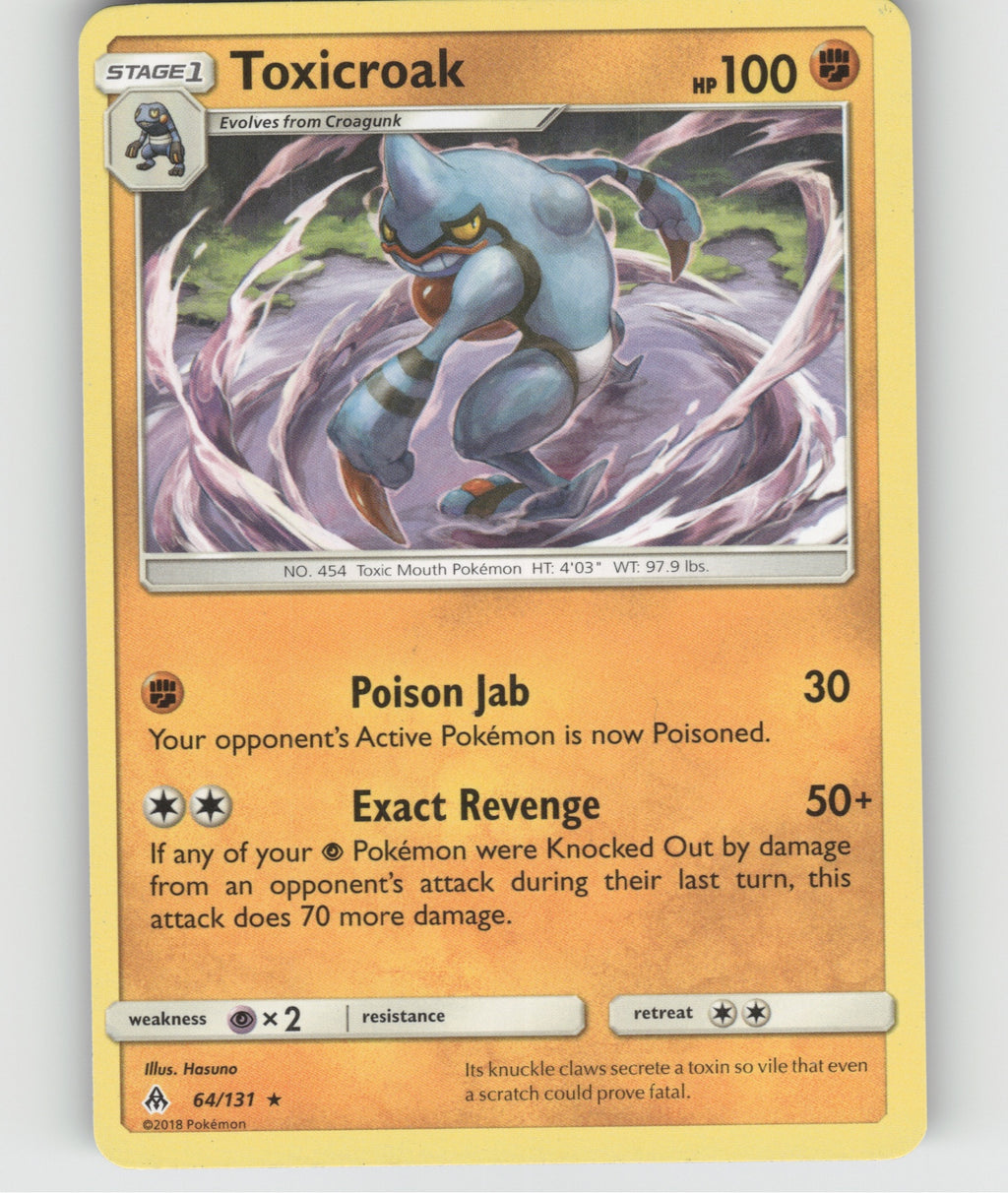 Toxicroak Rare SM - Forbidden Light 64/131 NM