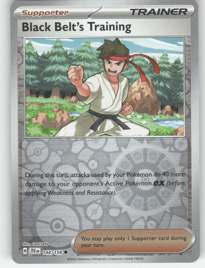 Black Belt's Training - Reverse Holo Common SV09: Journey Together 144/159 LP