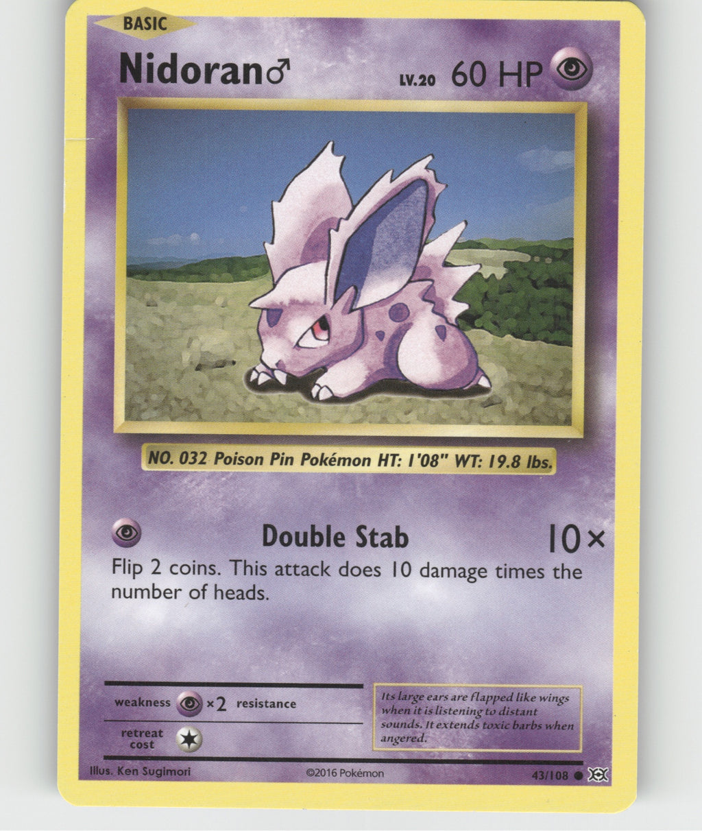 Nidoran M Common XY - Evolutions 43/108 NM