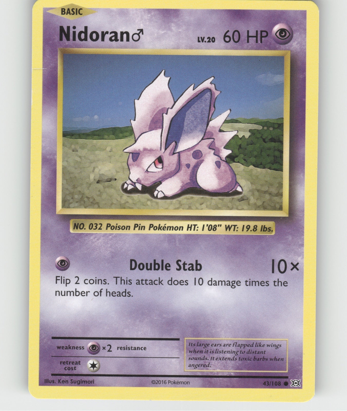 Nidoran M Common XY - Evolutions 43/108 NM