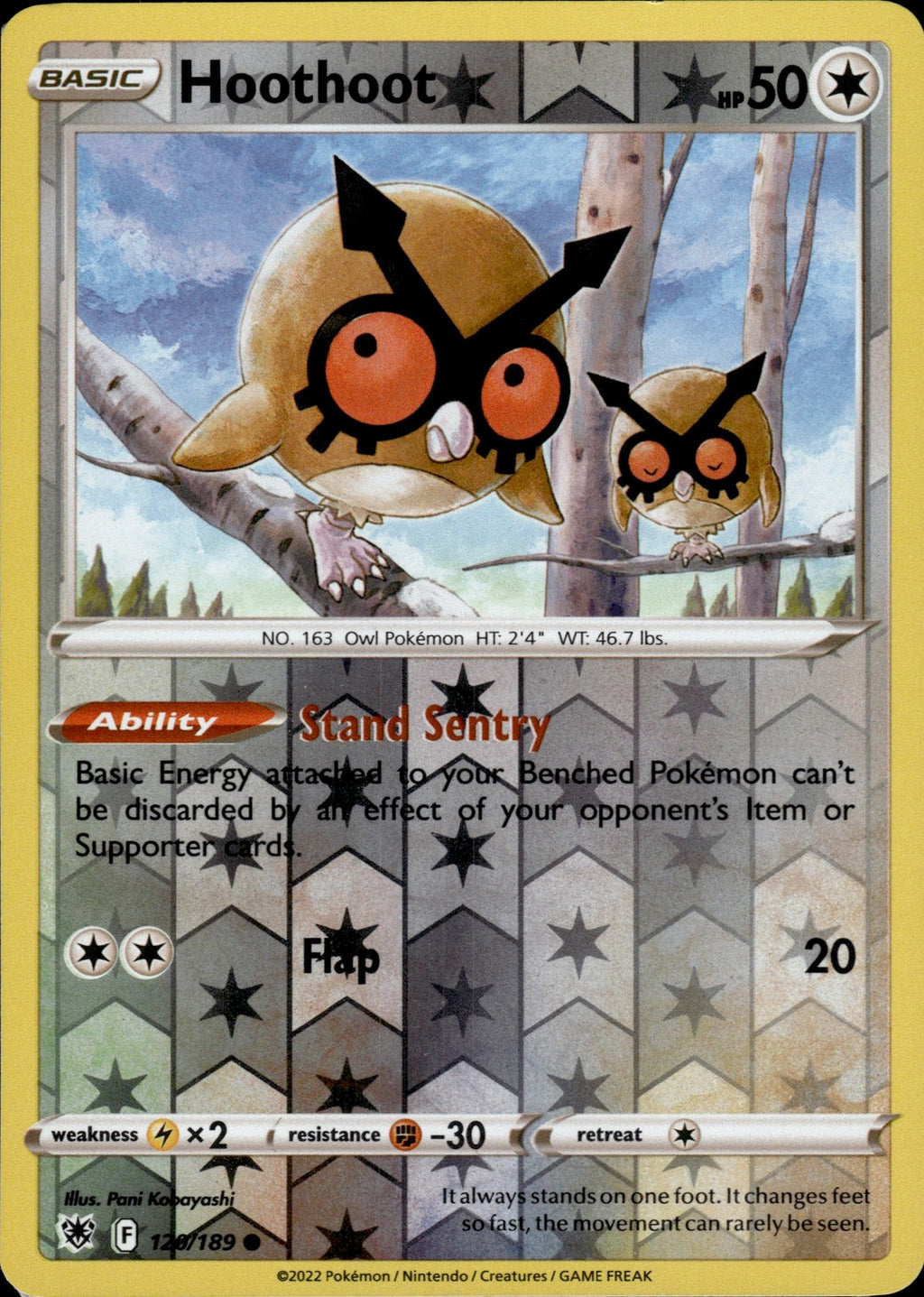 Hoothoot Reverse Holo Common SWSH10: Astral Radiance 120/189 NM