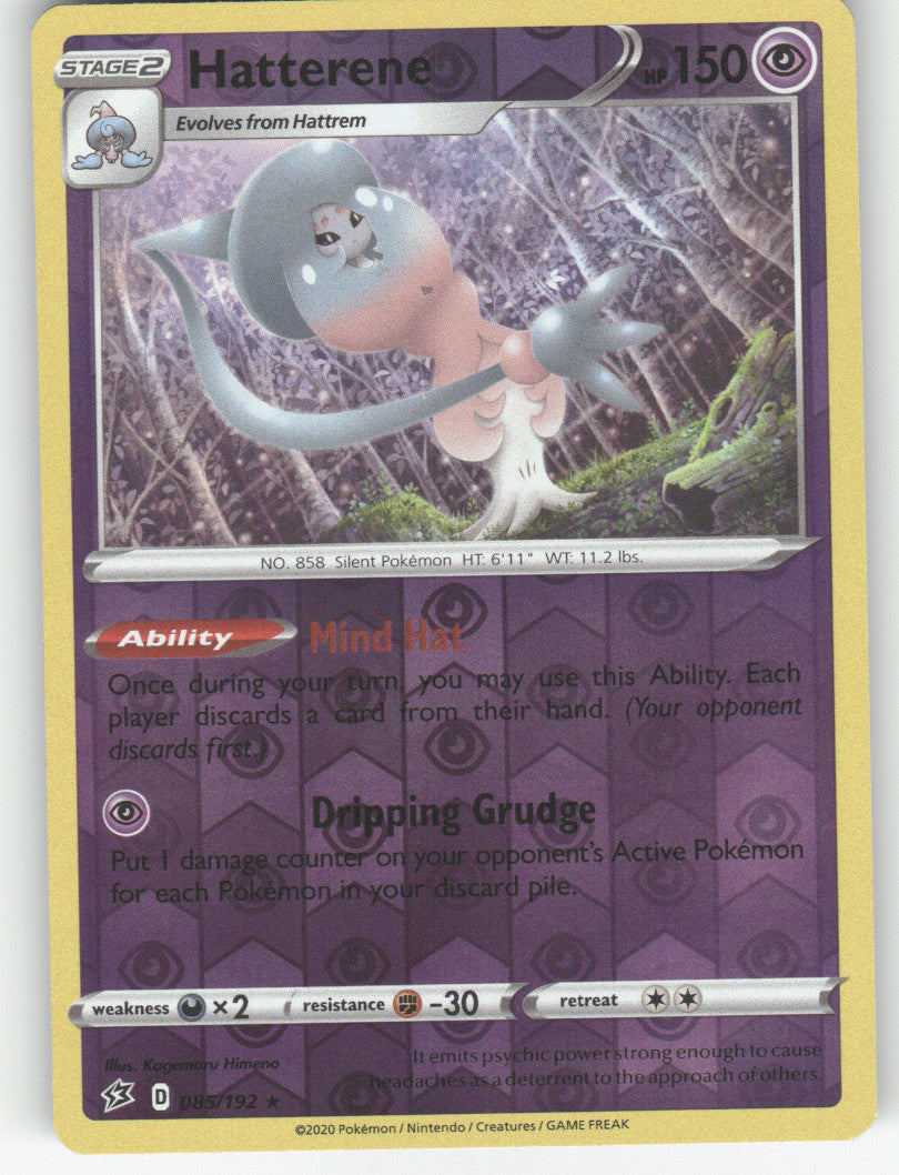 Hatterene Reverse Holo Holo Rare SWSH02: Rebel Clash 085/192 NM